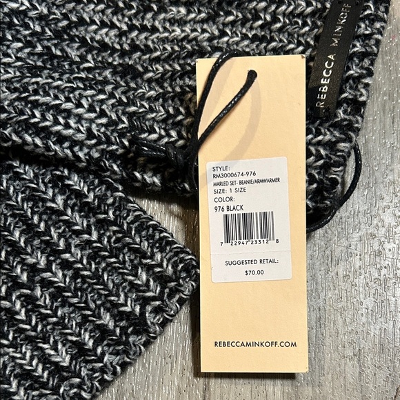 Rebecca Minkoff Monochrome Knit Beanie and Headband Set - Picture 5 of 6